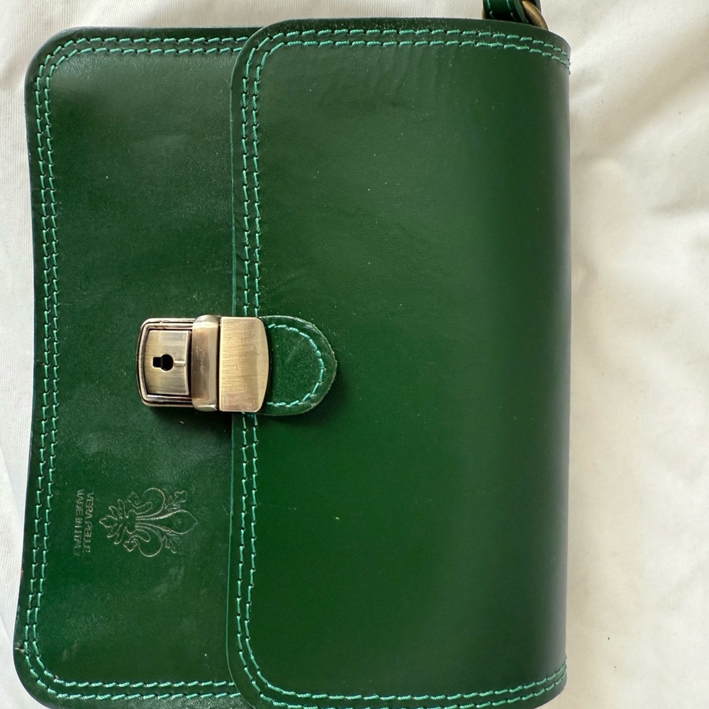 Green Leather Crossbody Bag